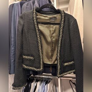 Tweed and chain jacket